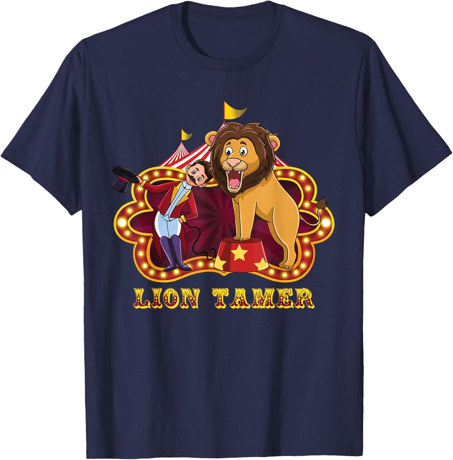 Children's Lion Tamer Circus Employee Carnival Theme Party T-Shirt - T-Shirt | Navy