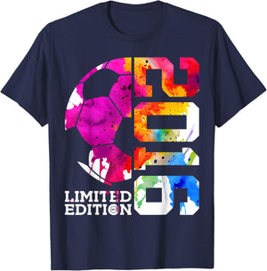 9th Birthday Soccer Limited Edition 2016 T-Shirt - T-Shirt | Navy