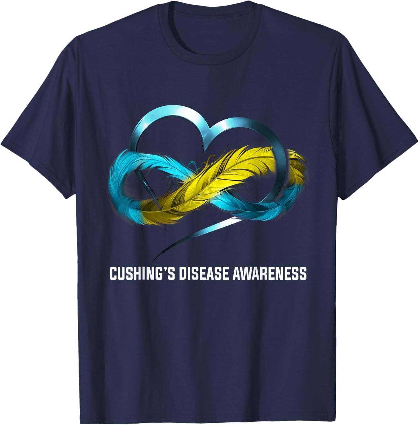 Infinity Heart Cushing's Disease Awareness T-Shirt - T-Shirt | Navy