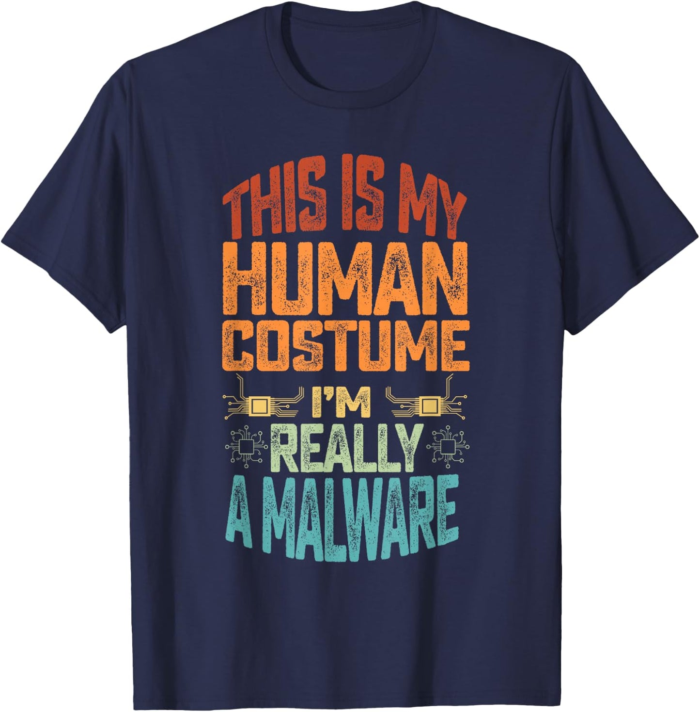 Malware Cyber Security Expert Cybersecurity Engineers T-Shirt - T-Shirt | Navy
