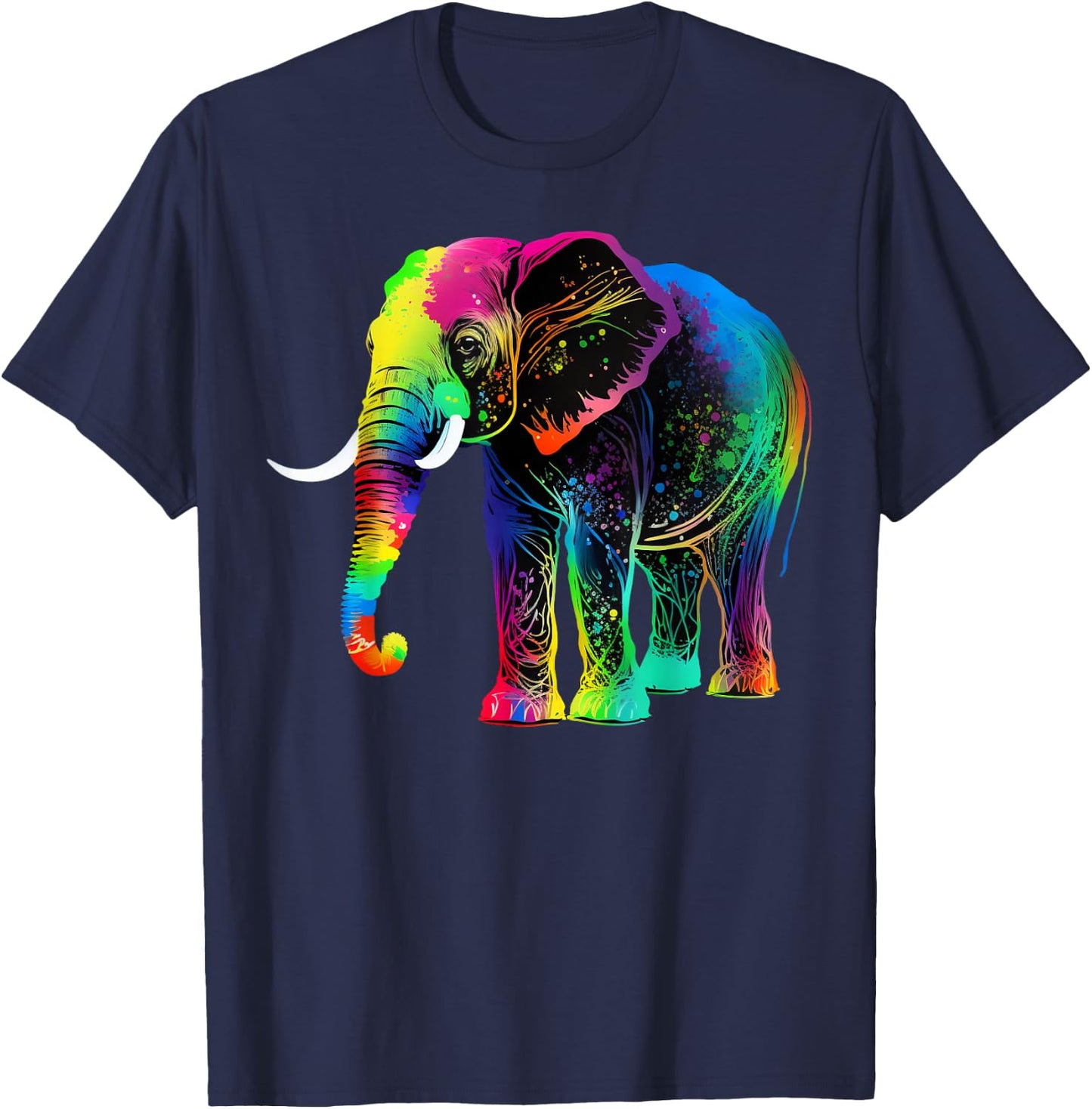 Cute Elephant Lover Animal on Elephant T-Shirt - T-Shirt | Navy