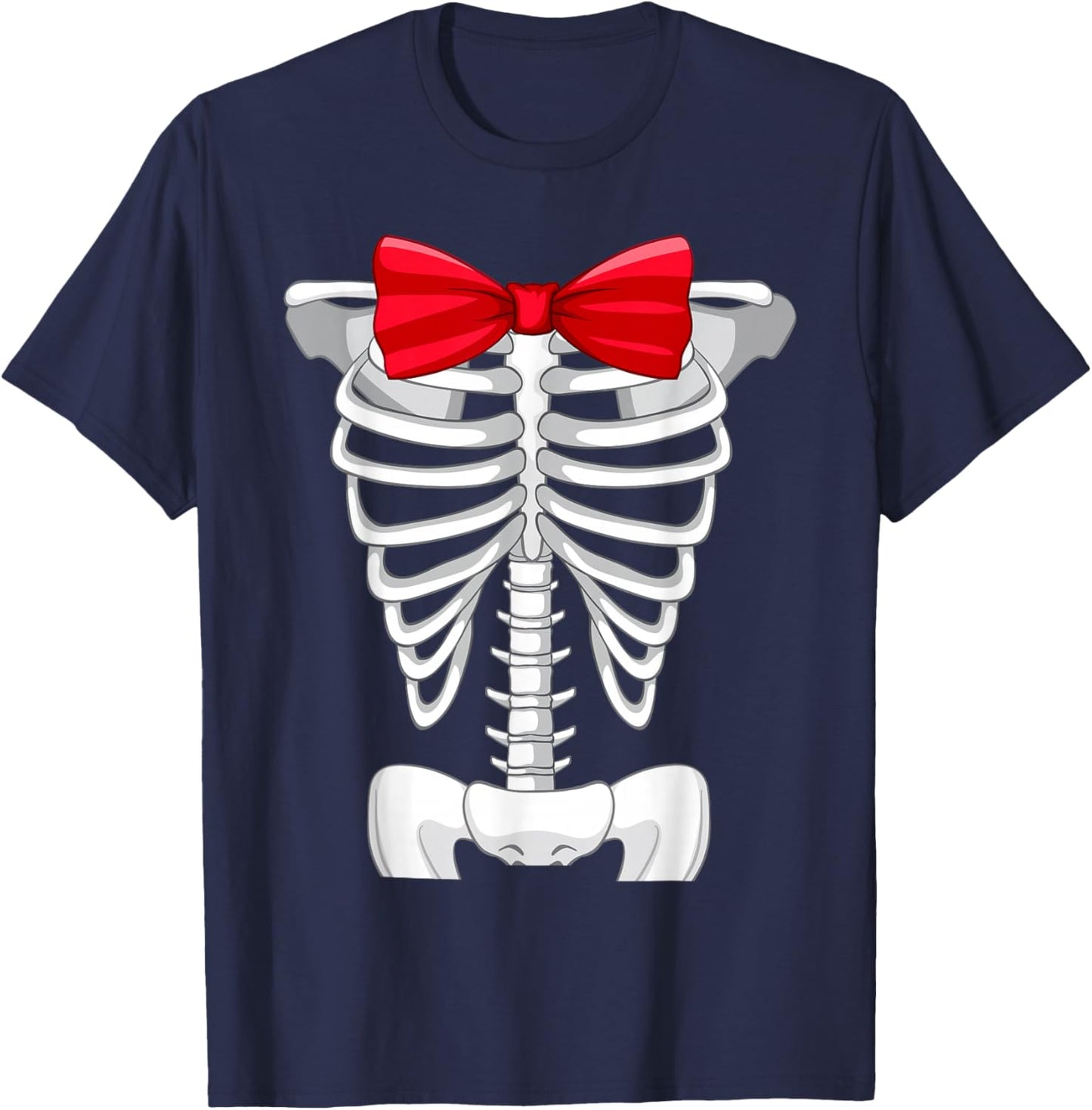 Cool Skeleton Rib Cage X-Ray Halloween Costume Boys Kids T-Shirt - T-Shirt | Navy