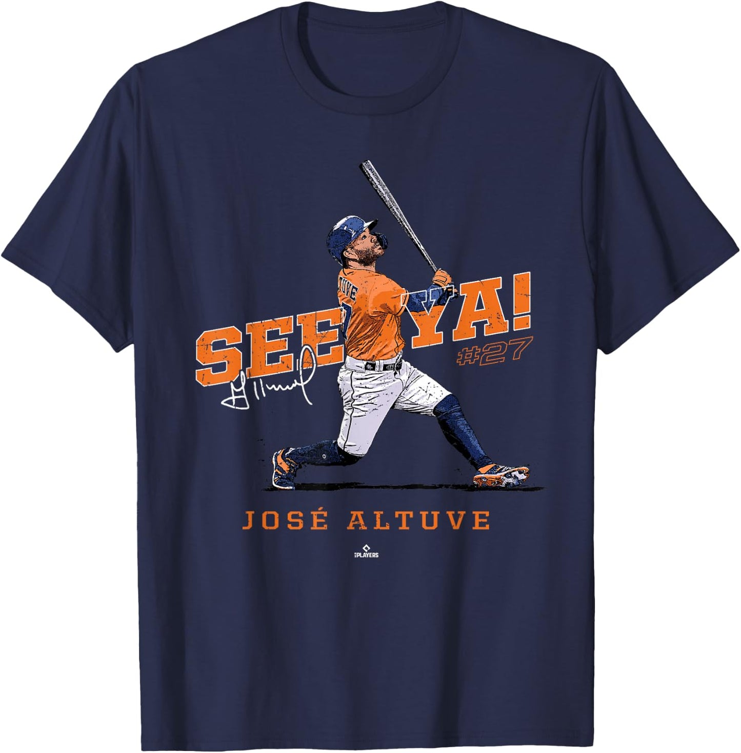 See Ya! Jose Altuve Houston MLBPA T-Shirt - T-Shirt | Navy