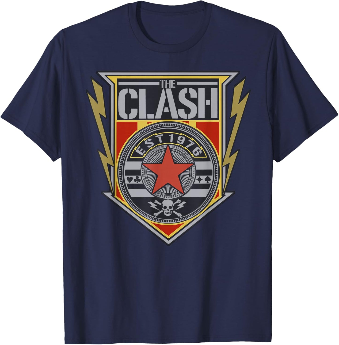 The Clash - EST 1976 Shield T-Shirt - T-Shirt | Navy