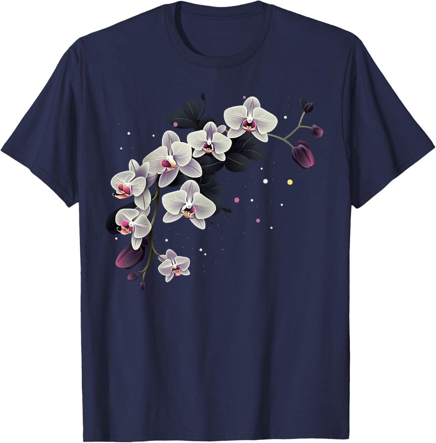 Orchid bouquet on Orchid T-Shirt - T-Shirt | Navy