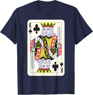 King of Clubs Playing Card | Couples Halloween Costume T-Shirt - T-Shirt | Navy