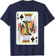 King of Clubs Playing Card | Couples Halloween Costume T-Shirt - T-Shirt | Navy