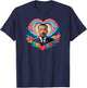 Martin Luther King Jr. Heart - Love, Unity, and Justice T-Shirt - T-Shirt | Navy