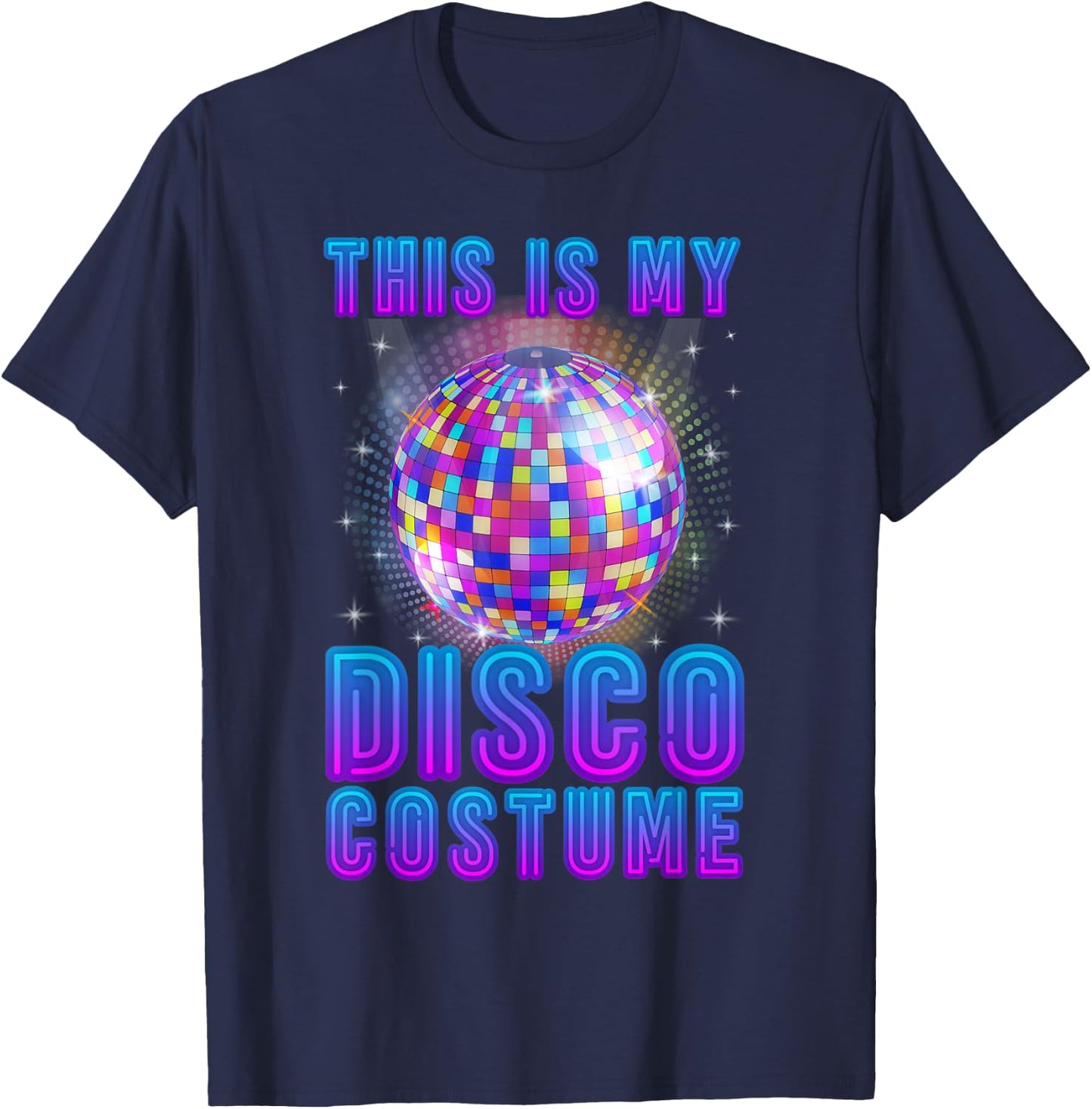 Disco Costume Art Women 70s 80s Party Disco Lover T-Shirt - T-Shirt | Navy