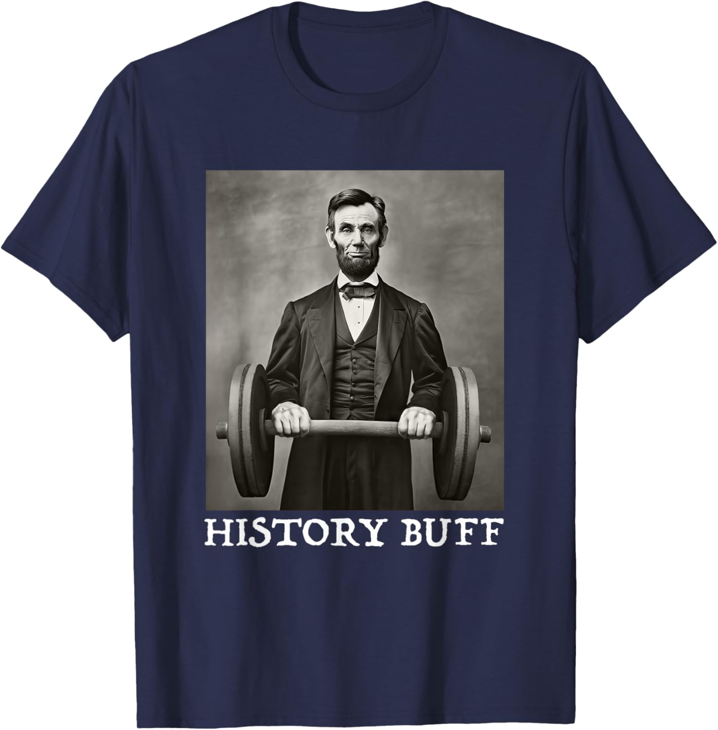 Funny Abraham Abe Lincoln Shirt July 4th History Buff T-Shirt - T-Shirt | Navy