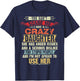 You Can't Scare Me I Have A Crazy Daughter Gifts for dad mom T-Shirt - T-Shirt | Navy