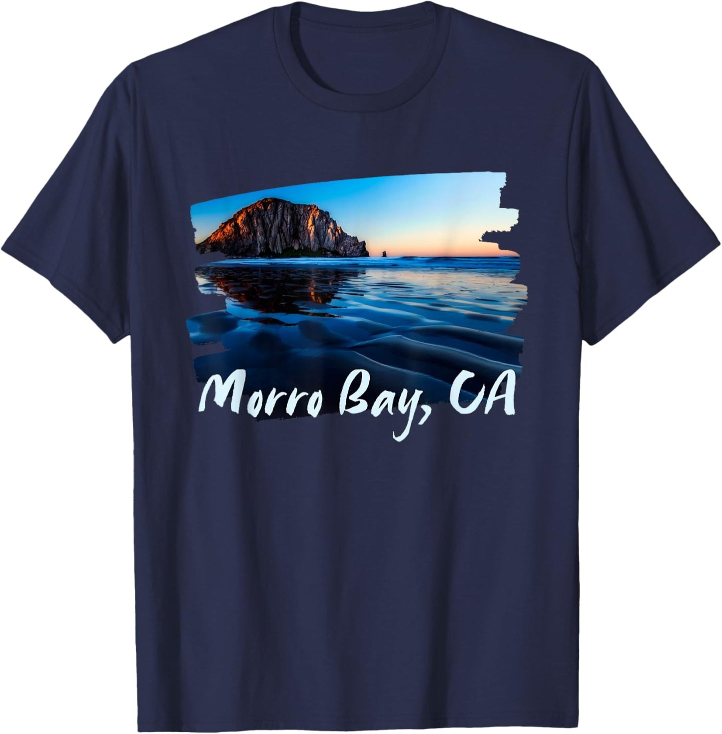 Morro Bay Ca Morro Rock California T-Shirt - T-Shirt | Navy