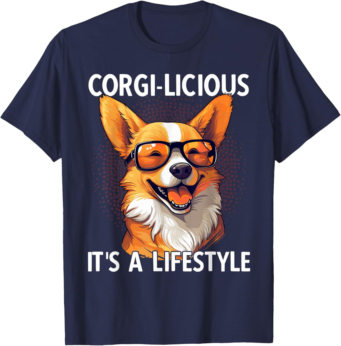 Corgi-licious Corgi T-Shirt - T-Shirt | Navy
