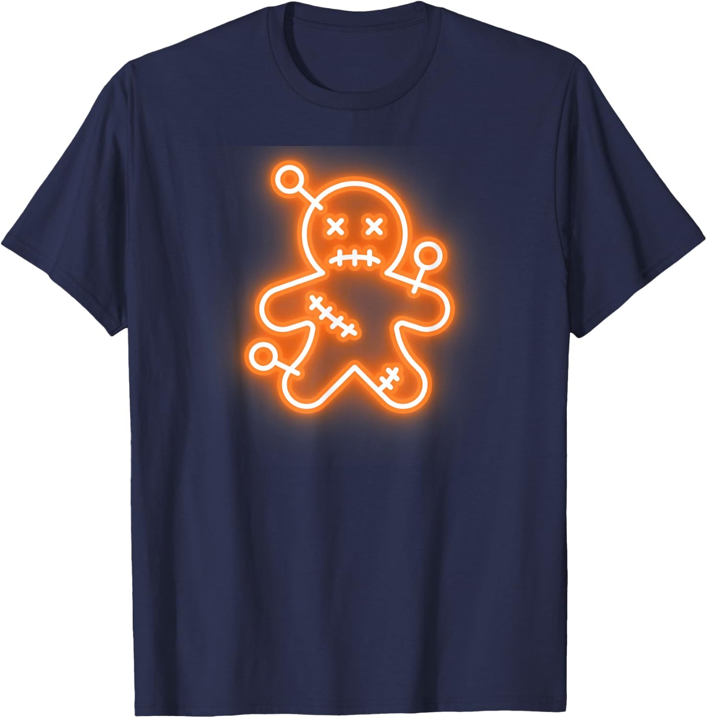 Halloween Creepy Voodoo Doll Witchcraft T-Shirt - T-Shirt | Navy