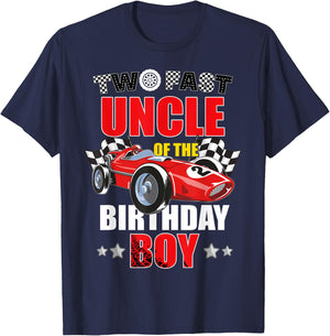 Two Fast Birthday Racing Car Uncle Of The Birthday Boy T-Shirt - T-Shirt | Navy