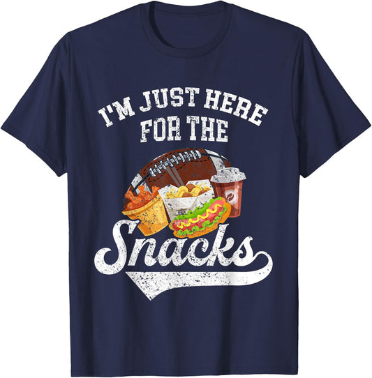 I'm Just Here For The Snacks Funny Fantasy Football Toddler T-Shirt - T-Shirt | Navy