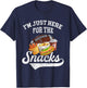 I'm Just Here For The Snacks Funny Fantasy Football Toddler T-Shirt - T-Shirt | Navy