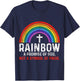 Rainbow A Promise Of God Not A Symbol Of Pride Religious T-Shirt - T-Shirt | Navy