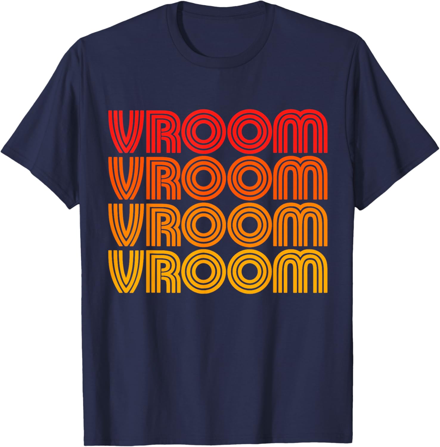 Vroom Funny Retro Vintage Car Auto Show Classic Lover Fan T-Shirt - T-Shirt | Navy