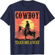 Retro Cowboy Riding Horse Take Me Away Western Country Girls T-Shirt - T-Shirt | Navy
