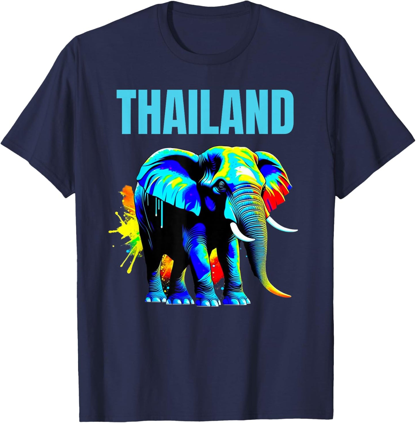 Elephant Thailand Souvenir Matching Group Family Set Squad T-Shirt - T-Shirt | Navy