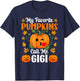 My Favorite Pumpkins Call Me Gigi Shirt Funny Halloween T-Shirt - T-Shirt | Navy