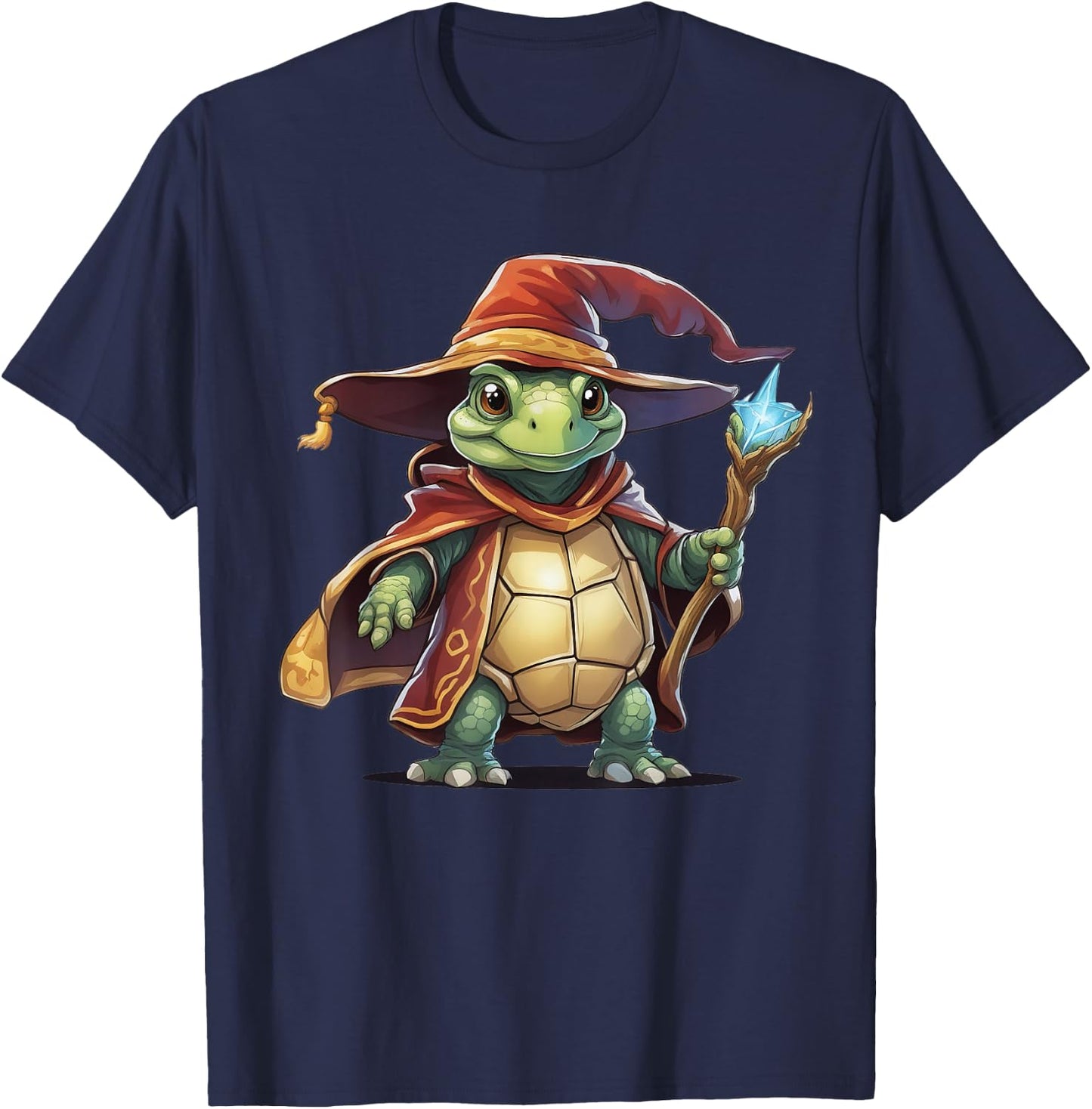 Turtle Tortoise Wizard T-Shirt - T-Shirt | Navy