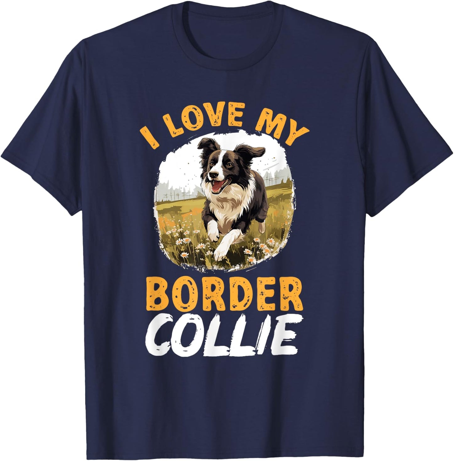 Border Collie Dog - I love my Border Collie Women Kids T-Shirt - T-Shirt | Navy