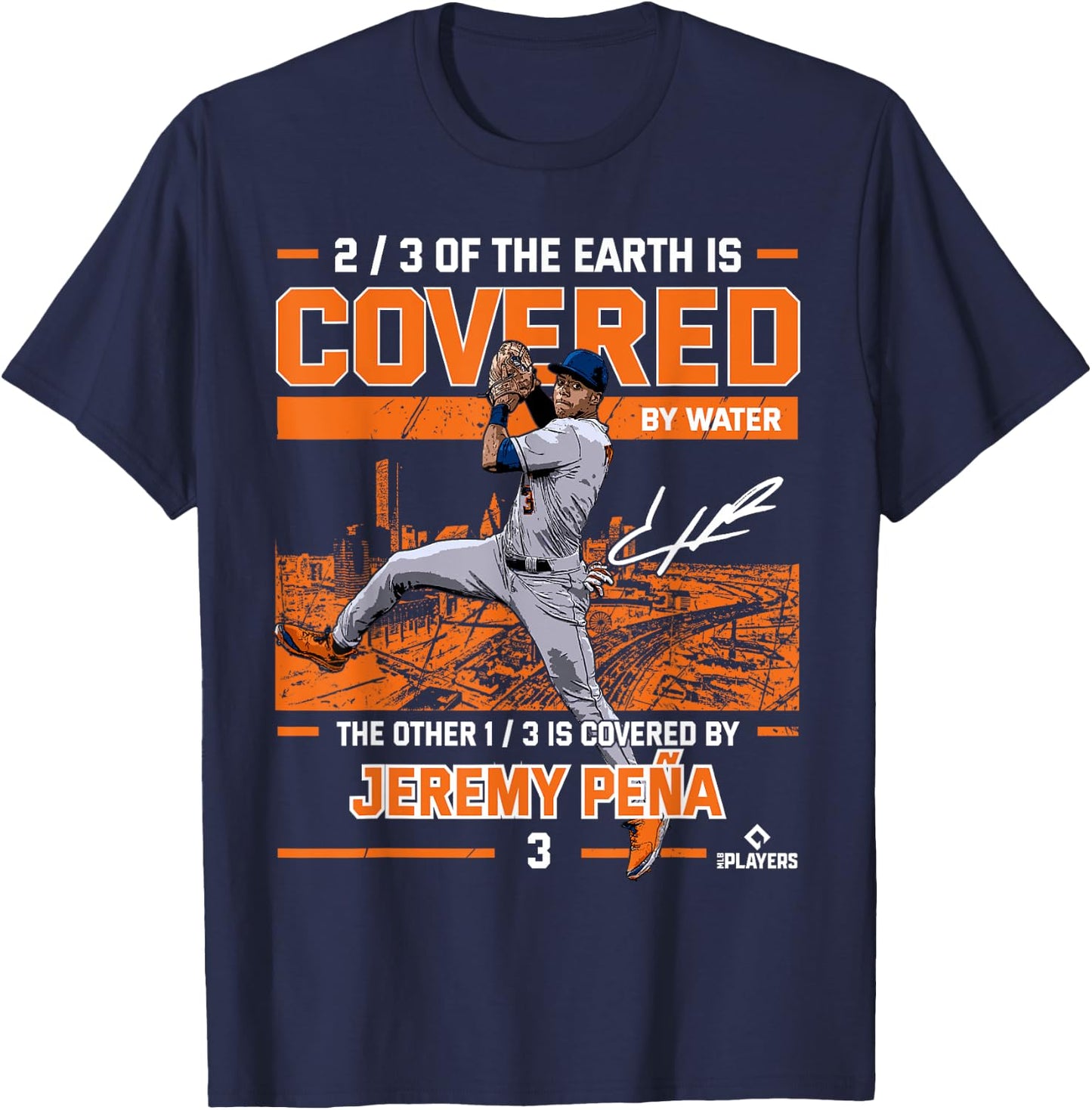 BallPark MVP Houston MLBPA Jeremy Pena , Black, Small T-Shirt - T-Shirt | Navy
