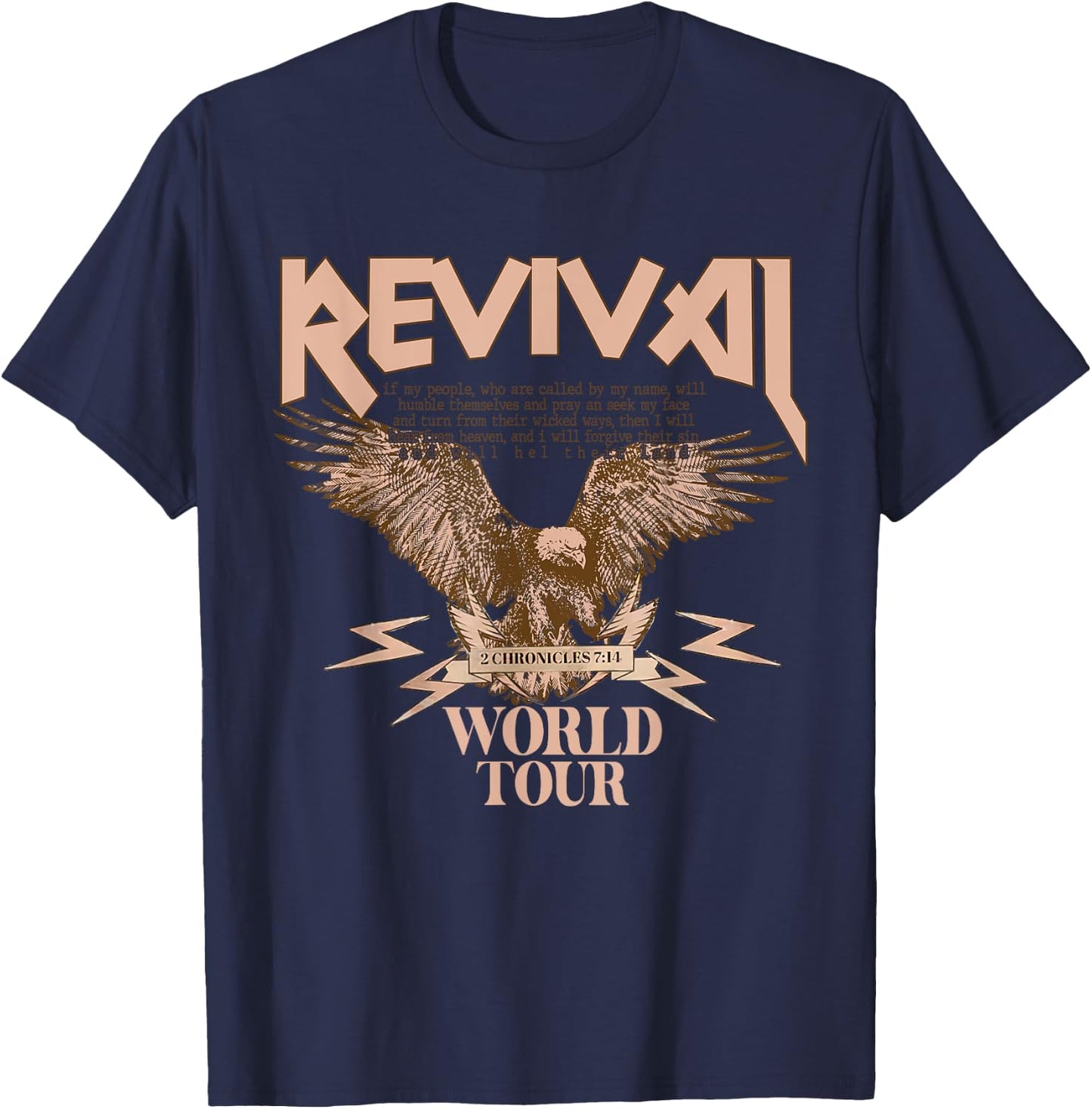 Jesus Revival, Christian Revival Believe, 2 Chronicles 7:14 T-Shirt - T-Shirt | Navy
