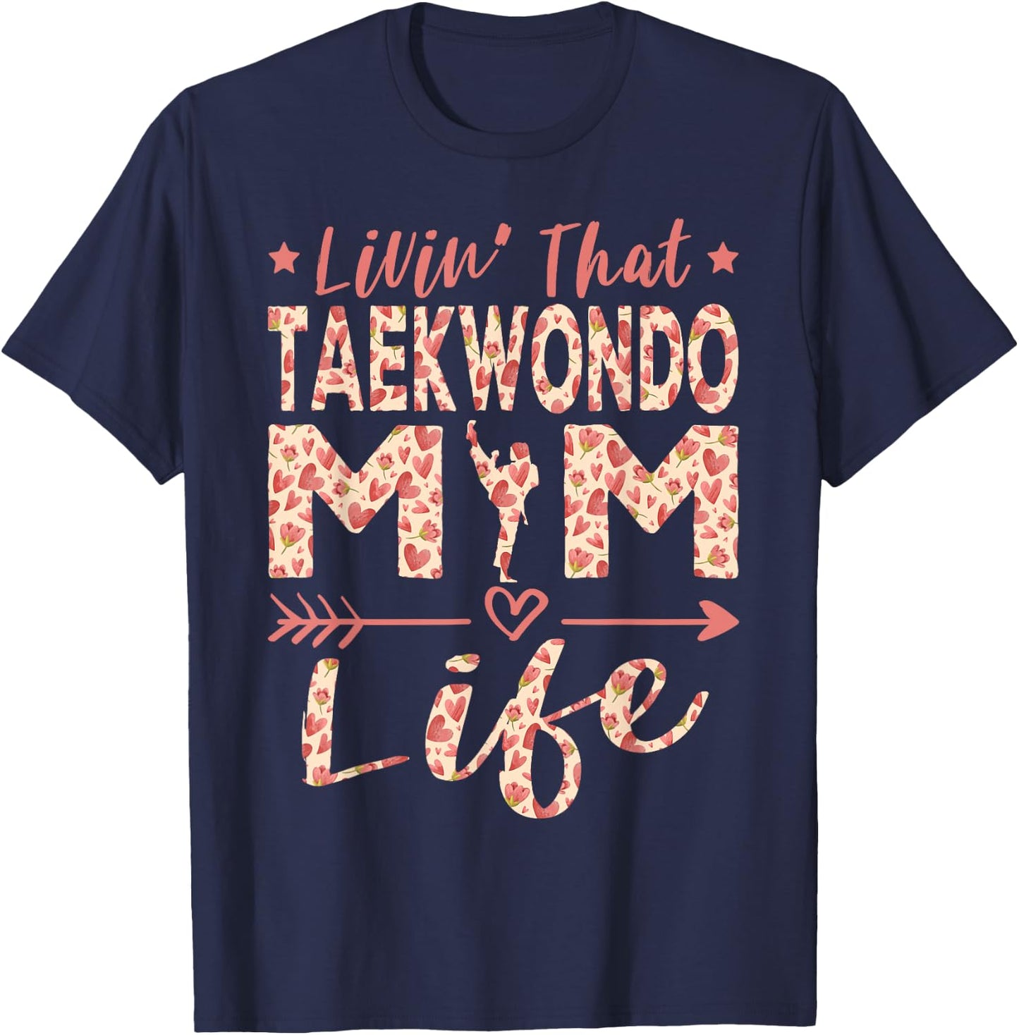 Funny Taekwondo Mom Taekwondo Mama Martial Arts T-Shirt - T-Shirt | Navy