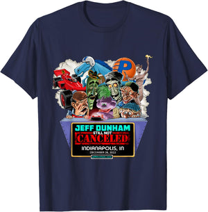 Jeff Dunham Indianapolis, IN (2022) T-Shirt - T-Shirt | Navy