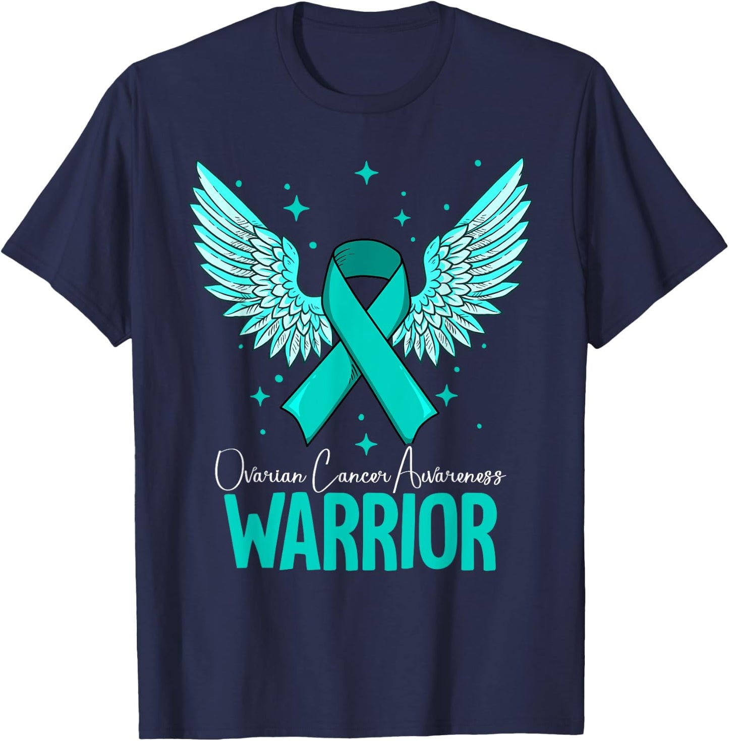 Warrior Ovarian Cancer Awareness T-Shirt - T-Shirt | Navy