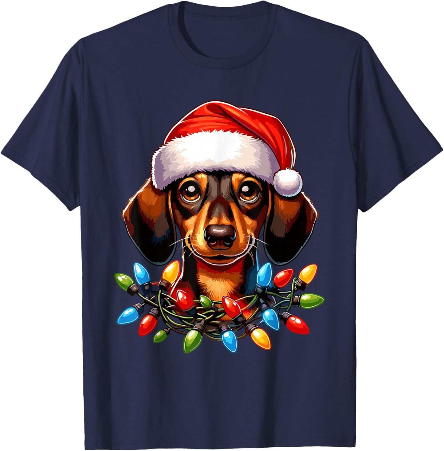 Dog Owner Xmas Men Women Favorite Dachshund Christmas T-Shirt - T-Shirt | Navy