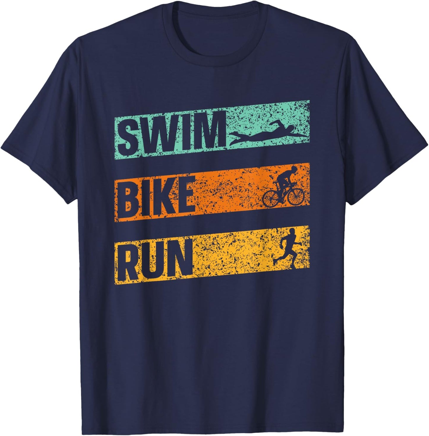 Swim Bike Run Triathlete Sports Triathlon Triathlons T-Shirt - T-Shirt | Navy
