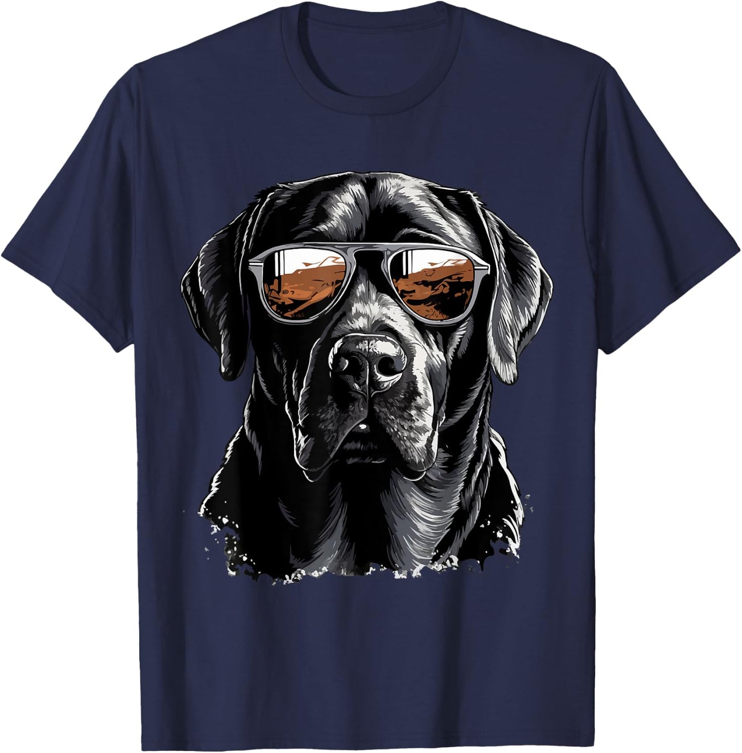 Labrador Retriever Lab Dog Breed Pet with Sunglasses Women Kids T-Shirt - T-Shirt | Navy