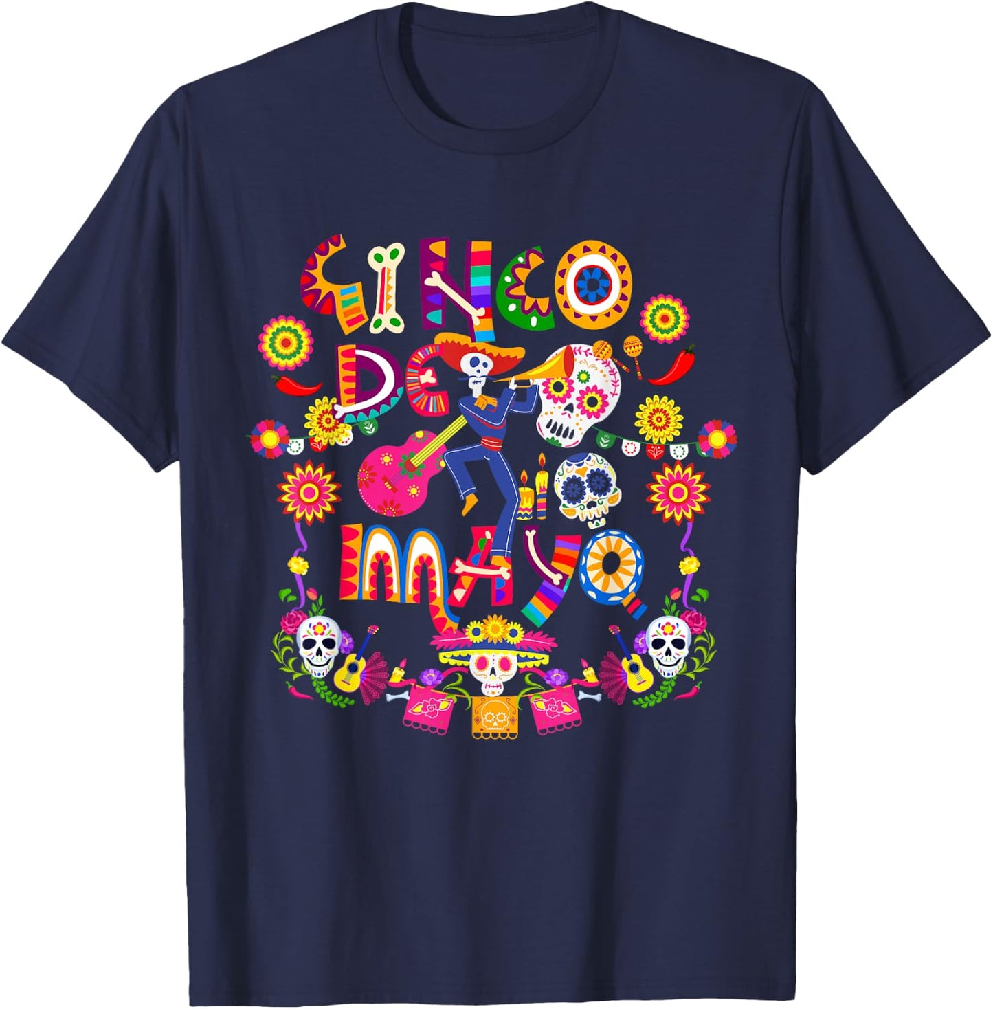 Cinco De Mayo Fiesta Surprise Camisa 5 De Mayo Viva Mexico T-Shirt - T-Shirt | Navy