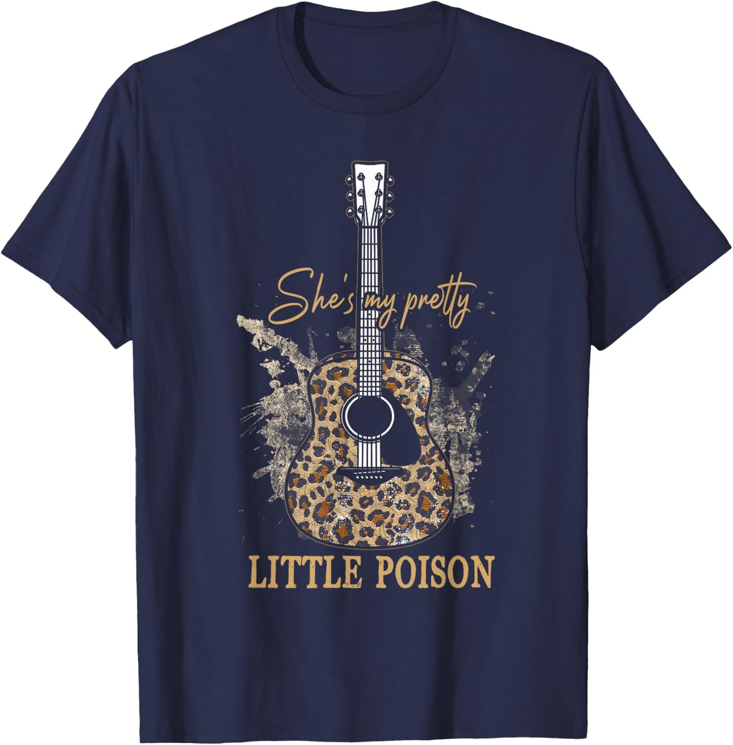 Pretty-Little Poisons Classic Guitar Music T-Shirt - T-Shirt | Navy