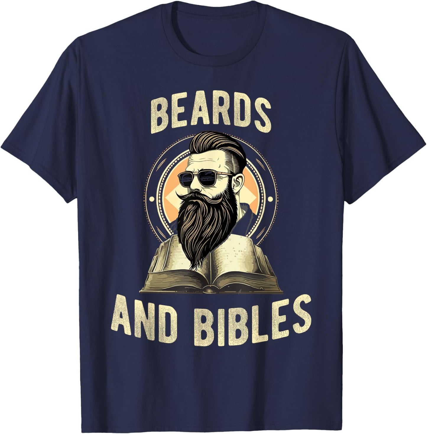 Beards and Bibles Christian Man T-Shirt - T-Shirt | Navy