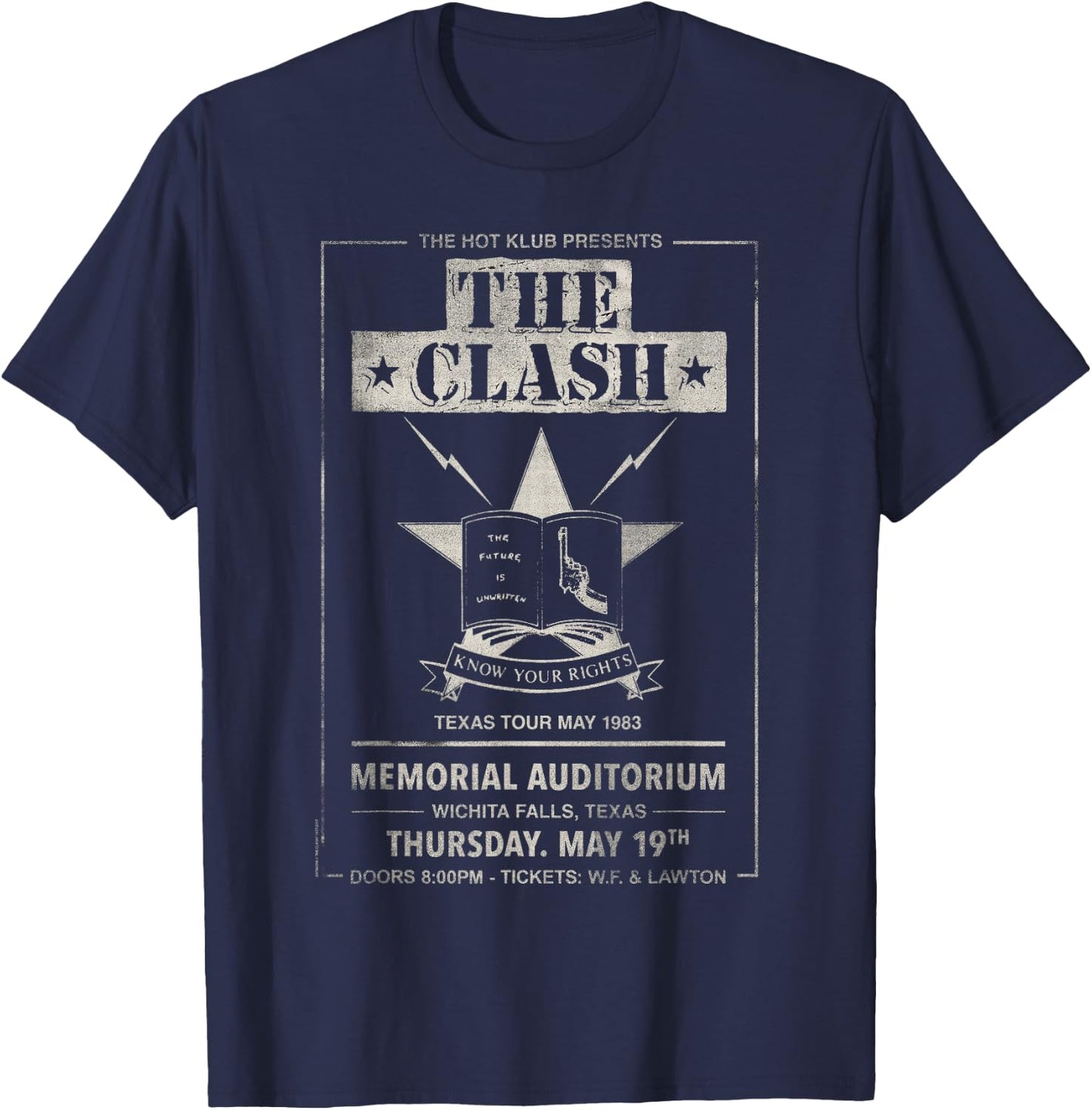 The Clash - Texas Tour 83' Wichita Falls T-Shirt - T-Shirt | Navy
