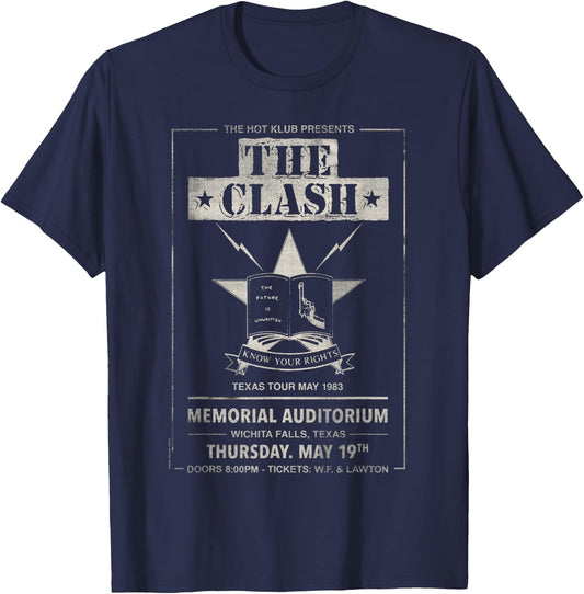 The Clash - Texas Tour 83' Wichita Falls T-Shirt - T-Shirt | Navy