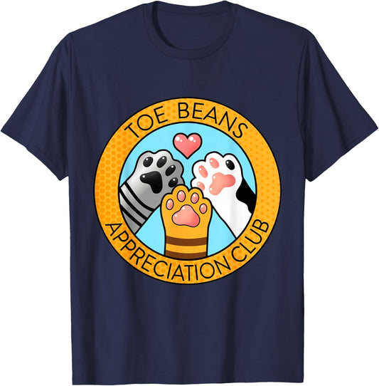 Toe Beans Appreciation Club T-Shirt - T-Shirt | Navy