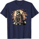 Japanese Samurai Wolf Tattoo, Vintage Kawaii Ninja T-Shirt - T-Shirt | Navy