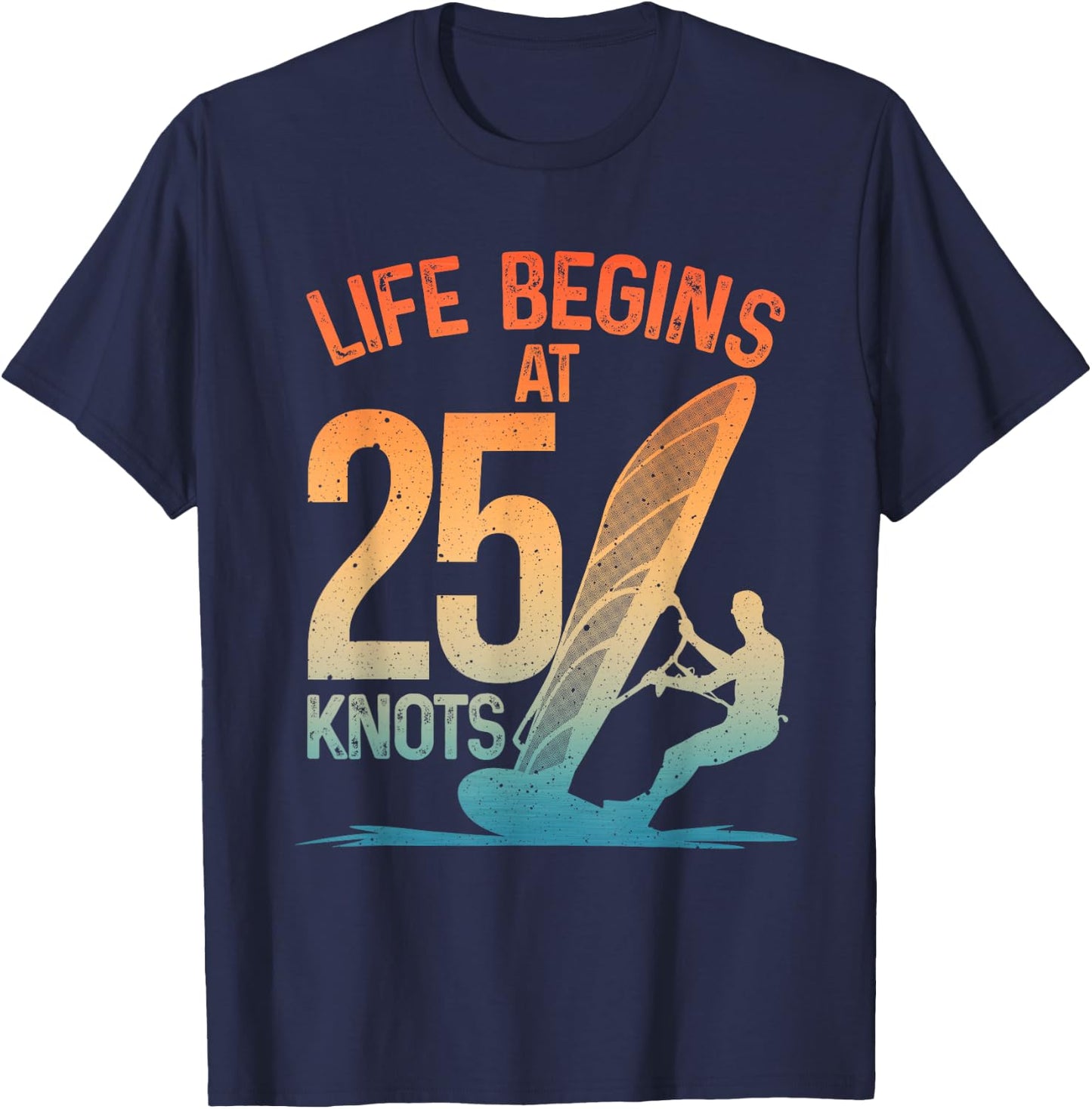 Funny Windsurfing Design Women Windsurfer Surfing T-Shirt - T-Shirt | Navy