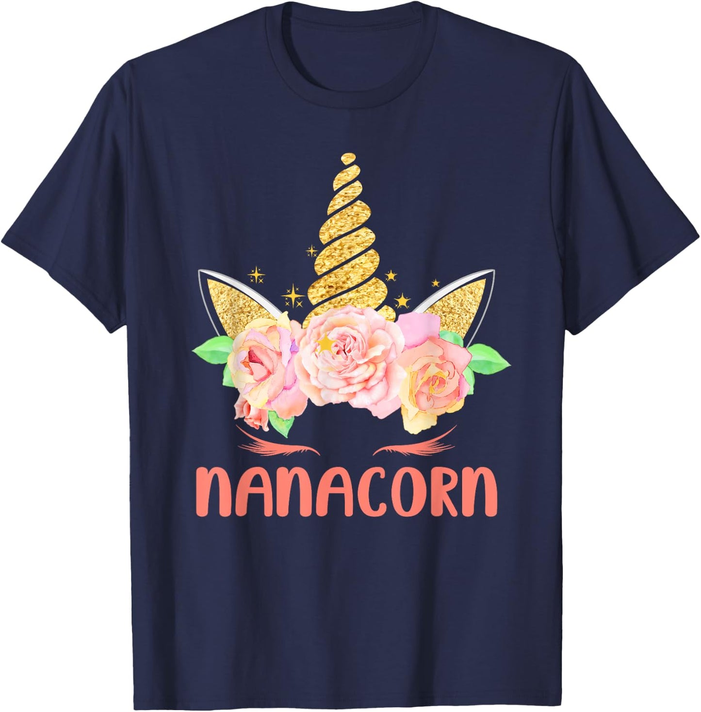 Funny Nanacorn Unicorn Mama Lover Family Matching Costume T-Shirt - T-Shirt | Navy