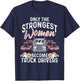 Funny Female Truck Driver Design Girls Trucking T-Shirt - T-Shirt | Navy