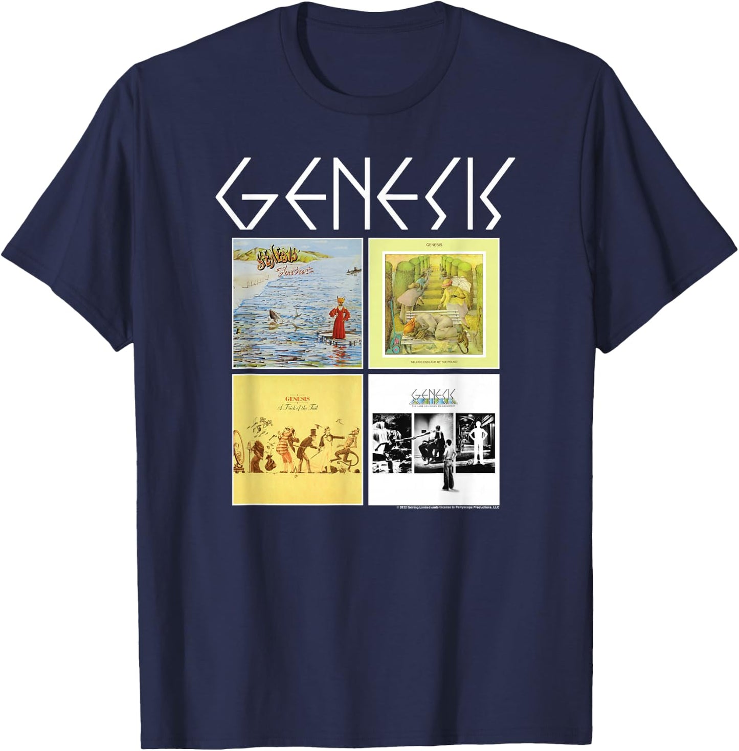 Genesis - Album Grid T-Shirt - T-Shirt | Navy