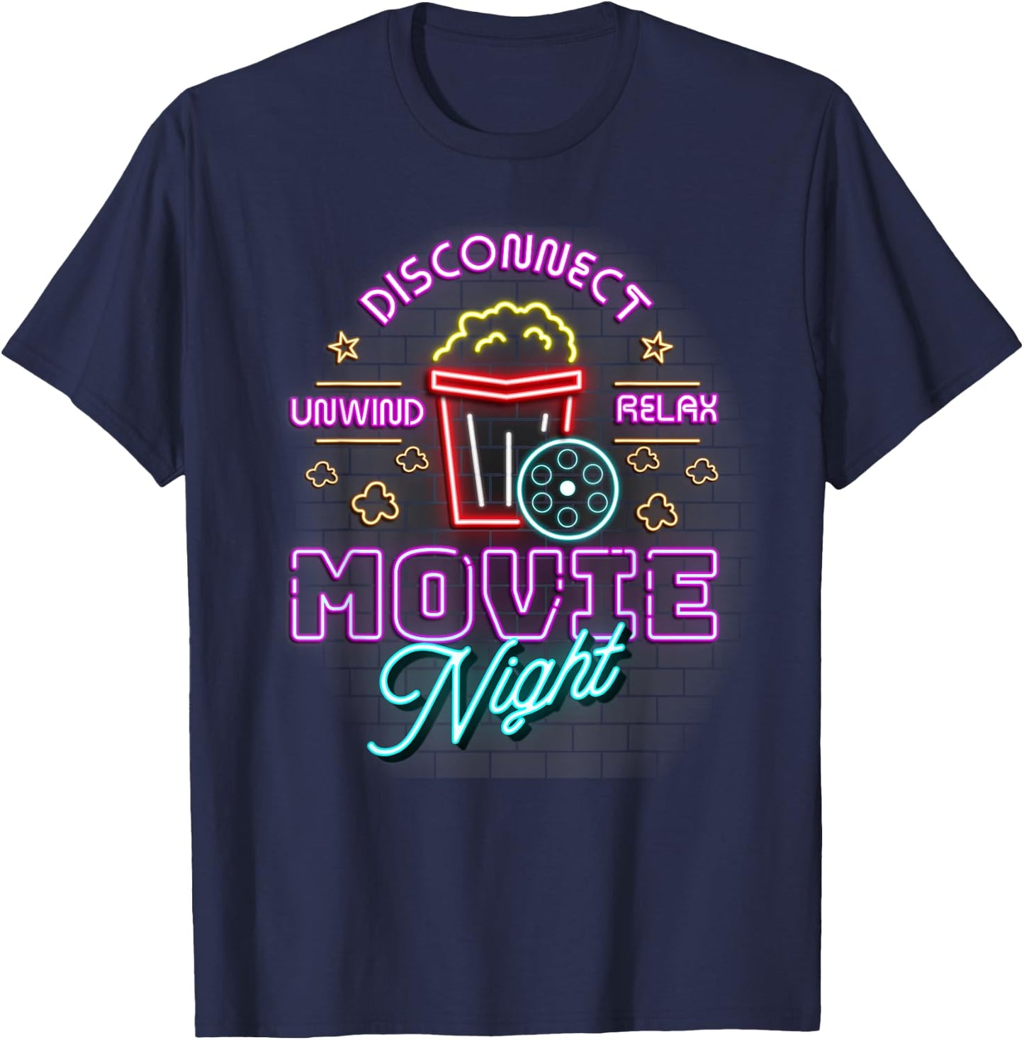 Family Movie Night Outfit Women Kids - Movie Lover T-Shirt - T-Shirt | Navy