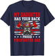 My Daughter Has Your Back Proud Firefighter Dad Firefighting T-Shirt - T-Shirt | Navy