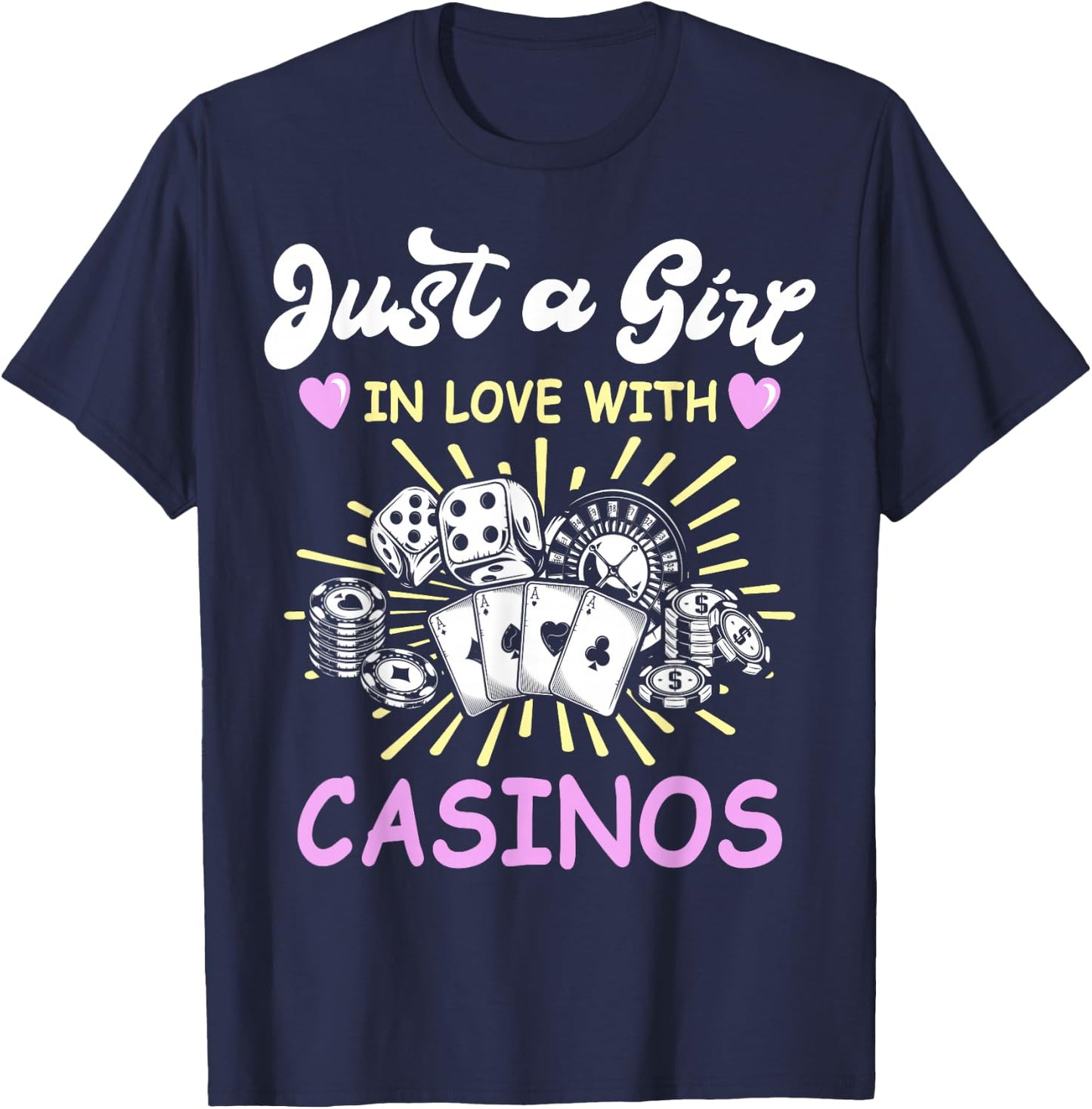 Casino Lover Casino Chips Outfit Slot Machine T-Shirt - T-Shirt | Navy